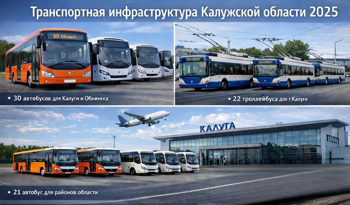 В Калужскую область поступило 30 новых автобусов, приобретенных в лизинг.

Также 21 автобус был з...